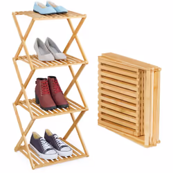 La scarpiera pieghevole in bambù è la soluzione ideale per tenere in ordine le tue scarpe con stile e praticità, anche fuori ...