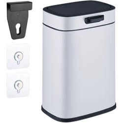 Relaxdays Pattumiera da Appendere in Cucina, Cestino da da 5 l, Secchio per Umido Estraibile, Coperchio, Ferro, V.Colori