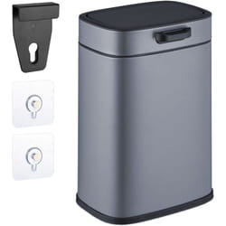 Relaxdays - Pattumiera da Appendere in Cucina, Cestino da da 5 l, Secchio per Umido Estraibile, Coperchio, Ferro, V.Colori