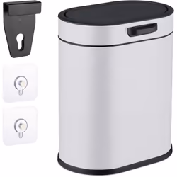 Smaltisci i rifiuti della cucina o del bagno in modo pratico e affidabile con questo moderno cestino da parete. Appeso all'an ...