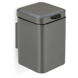 Relaxdays - Cestino da Bagno da Parete, 3 Litri, Chiusura Automatica, Secchio Interno Estraibile, Bidone in Acciaio