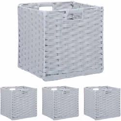 Con questo set di cesti portaoggetti a cubo, porterai in casa degli organizer pratici e decorativi. I cesti organizer sono mo ...