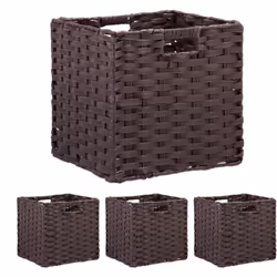 Con questo set di cesti portaoggetti a cubo, porterai in casa degli organizer pratici e decorativi. I cesti organizer sono mo ...