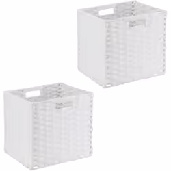 Con questo set di cesti portaoggetti a cubo, porterai in casa degli organizer pratici e decorativi. I cesti organizer sono mo ...