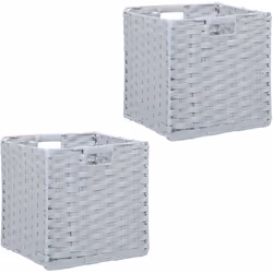Con questo set di cesti portaoggetti a cubo, porterai in casa degli organizer pratici e decorativi. I cesti organizer sono mo ...