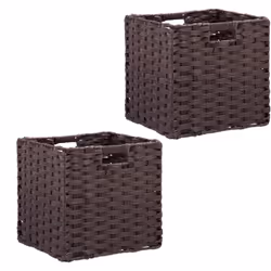 Con questo set di cesti portaoggetti a cubo, porterai in casa degli organizer pratici e decorativi. I cesti organizer sono mo ...