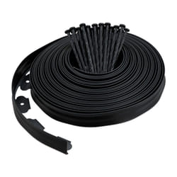 Relaxdays - Bordatura per prato con ancoraggio, 20 m, per aiuole e percorsi, nastro flessibile in plastica, colore nero
