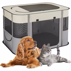 Offri al tuo cucciolo un luogo sicuro e accogliente con questo recinto per cani da interno pieghevole! Perfetto anche per gat ...