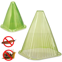 Relaxdays - cappello per piante, set da 12, protezione contro le lumache e il gelo, HxLxP: 22 x 19 x 19 cm, in pvc, verde