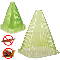 Relaxdays - cappello per piante, set di 32, protezione dalle lumache e dal gelo, HxLxP: 22 x 19 x 19 cm, in pvc, verde