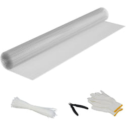 Rete Metallica per Recinzione Pollaio, Recinto Orto in Giardino, 2,1 x 1,1 m, Maglia Zincata 6,3 x 6,3 mm - Relaxdays