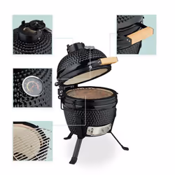 Relaxdays 4052025866976 barbecue per l'aperto e bistecchiera Barbecue/grill Kamado Egg A legna Nero - Vista aggiuntiva 6