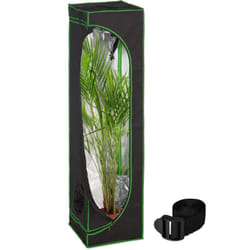 Relaxdays - Tenda per Coltivazione Idroponica, Serra per Piante da Interno, Telo Riflettente hlp: 160x40x40 cm, Nero Verde