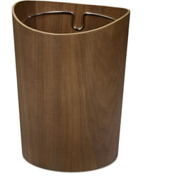Relaxdays - Cestino Gettacarte in Legno, Pattumiera Rotonda, Anello per Sacchetto Rifiuti, Cesto 9 l, HxD 30x23 cm Marrone