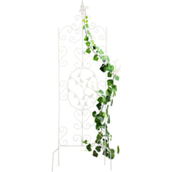 Relaxdays - Supporto per Piante Rampicanti da Giardino, HxL: 122x34,5 cm, Traliccio Sostegno Rose ed Edera, Ferro, Bianco