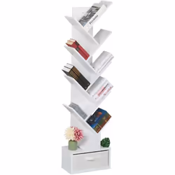 La libreria offre molto spazio per riporre libri, CD e DVD su 9 ripiani inclinati. Gli accessori per la lettura, come lampade ...