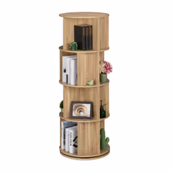 Relaxdays 10050636_349, Legno naturale, 4 ripiani, Truciolato, Acciaio, Truciolato, 30 kg, 500 mm