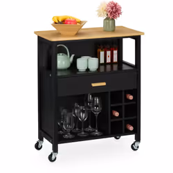 Il carrello mobile è la soluzione ideale per la tua cucina. Puoi preparare facilmente i cibi sul piano di lavoro. I due vani ...
