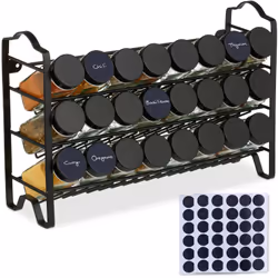 Dì addio al disordine e organizza le tue spezie con questo elegante portaspezie autoportante. I 3 ripiani offrono spazio per ...