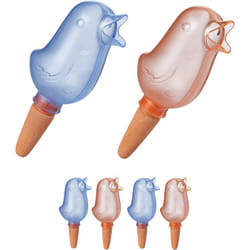Sfere da Irrigazione a Goccia, Set da 6 Irrigatori Automatici per Piante, a Forma di Uccello, Coni Terracotta - Relaxdays