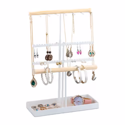 Tieni le tue collane e bracciali ben appesi e in ordine e di' addio a grovigli di collanine e orecchini nel cassetto! L'organ ...
