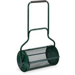 Rullo Spandiconcime Prato, Carrello 65 l per Semina Giardino, hlp: 117x74x36 cm, Spargi Semi e Concime, Verde - Relaxdays
