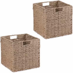 Con questo cesto portaoggetti a cubo, porterai in casa un organizer pratico e decorativo. Il cesto organizer è molto versatil ...