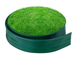 Relaxdays - Recinto per Prato, Bordo per Aiuole, Sponda per Giardino HxL: 10 cm x 12 m, Bordatura in Plastica, Verde Scuro