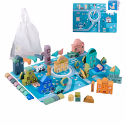 Questi blocchi da costruzione in un grande set offrono ore di divertimento ai piccoli costruttori. Assemblare edifici e proge ...