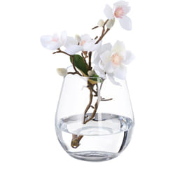 Relaxdays - Vaso in Vetro Decorativo, Vasetto per Fiori Freschi Interno, Centrotavola HxD: 16x14 cm, Decorazione da Tavolo