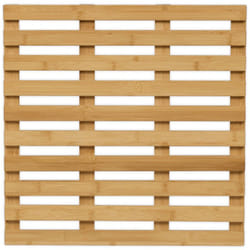 Pedana Doccia in Bambù, 50 x 50 cm, Tappetino Antiscivolo per la Vasca e la Sauna, Interno e Esterno, Naturale - Relaxdays