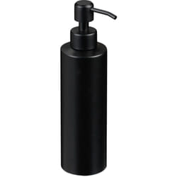 Relaxdays - Dispenser di Sapone Liquido Manuale, 300 ml, Portasapone Ricaricabile, Accessorio Bagno e Cucina, Nero