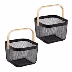 Con i cestini in metallo in un set da 2, puoi portare a casa degli organizer pratici e decorativi. Che si tratti di cestini d ...