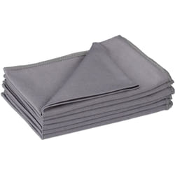 Relaxdays Set 6 Panni in Microfibra per Pulire Vetri di Casa o Auto, 40x60, Pezze Pulizia Cucina, Spugna Bagno, Grigio