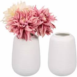 Vuoi mettere in mostra il tuo bouquet con stile e sobrietà? Allora questo semplice set di vasi è quello che fa per te. I vasi ...