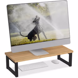 Questo supporto per monitor mette ordine sulla scrivania e allo stesso tempo aiuta ad alleviare la tensione del collo. Grazie ...