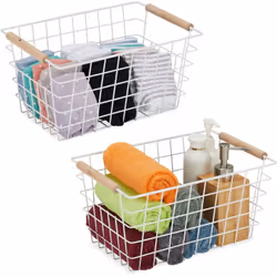 Con i cestini in metallo in un set da 2, puoi portare a casa degli organizer pratici e decorativi. Che si tratti di cestini d ...