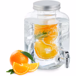Questo dispenser di bevande è perfetto per il bar di casa o per la prossima festa in giardino. Dotato di un inserto rimovibil ...