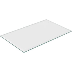 Piano Vetro Temperato Tavolo Rettangolare da 100x62 cm, 8 mm, esg, Lastra per Camino a Legna, Trasparente - Relaxdays