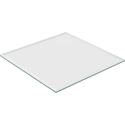 Piano Vetro Temperato Tavolo Quadrato da 80x80 cm, 8 mm, esg, Lastra per Camino a Legna, Trasparente - Relaxdays