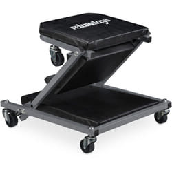 Carrello Sotto Auto da Meccanico, Sgabello Officina con Ruote a 360°, 150 kg, Pieghevole, Acciaio, Nero Grigio - Relaxdays