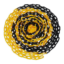 Relaxdays - Catena Plastica Nera e Gialla da 20 m, Barriera Parcheggio, Segnaletica Stradale,Transenna Blocco, Multicolore