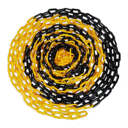 Relaxdays - Catena Plastica Nera e Gialla da 10 m, Barriera Parcheggio, Segnaletica Stradale,Transenna Blocco, Multicolore