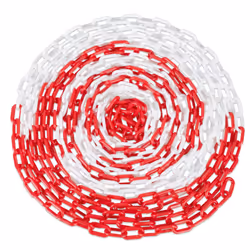 Con la catena in plastica rossa e bianca è possibile delimitare diverse aree in modo rapido e sicuro. Il design in rosso e bi ...