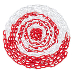 Relaxdays - Catena Plastica Rossa e Bianca da 30m, Barriera Parcheggio, Segnaletica Stradale,Transenna Blocco, Multicolore
