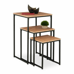 Relaxdays 4052025875435 comodino 0 cassetto/cassetti Nero, Legno