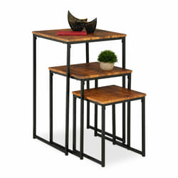 Relaxdays 4052025875442 comodino 0 cassetto/cassetti Nero, Marrone