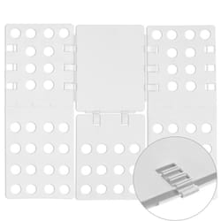 Tavoletta Piega Indumenti, Quarta Generazione, Magliette, Camicie, Vestiti, T-Shirt Folder, Bianco - Relaxdays