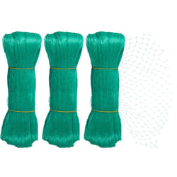 Relaxdays - Set da 3 Reti Anti Uccelli di Protezione Orto da 10x4 m, Maglia 20x20mm, Telo Copri Piante da Giardino, Verde