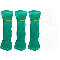Relaxdays Set da 3 Reti Anti Uccelli di Protezione Orto da 5x4 m, Maglia 20x20mm, Telo Copri Piante da Giardino, Verde